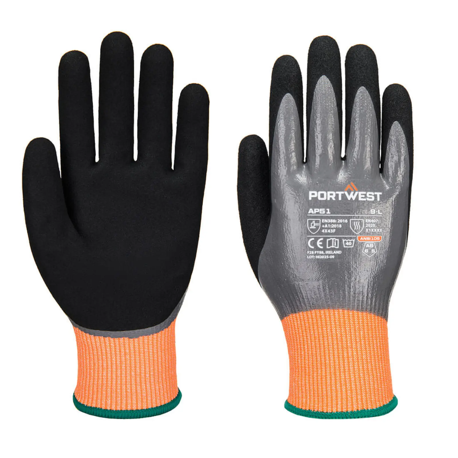 AP51 Cut F15 Nitrile Aqua Glove